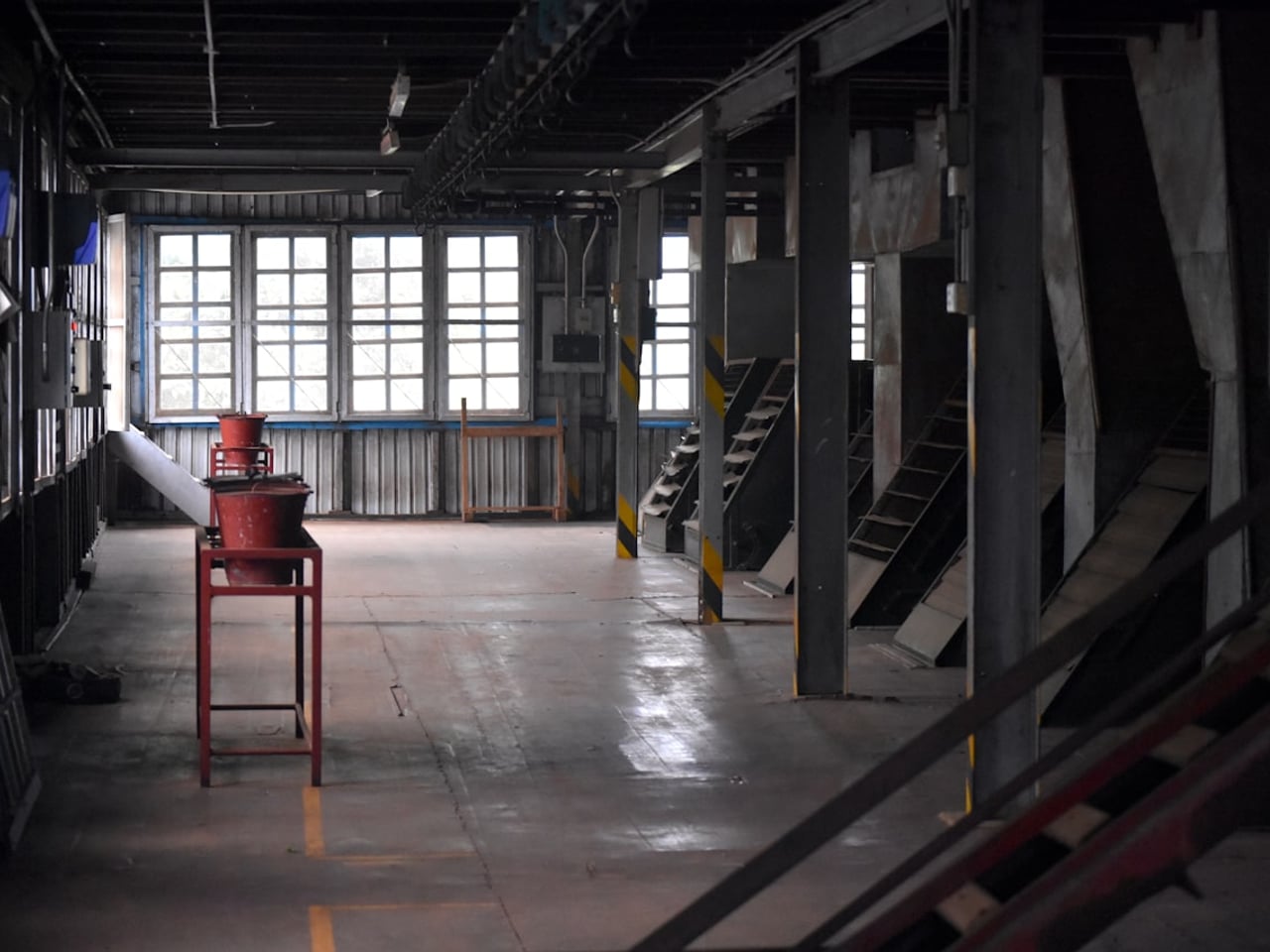 Industrial machinery in a workshop setting